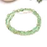 Load image into Gallery viewer, Emerald Oval Beads Necklace, Handmade Emerald Beaded Necklace, Sterling Silver Gemstone Jewelry, Bridesmaid Necklace Gifts, Natural Emerald