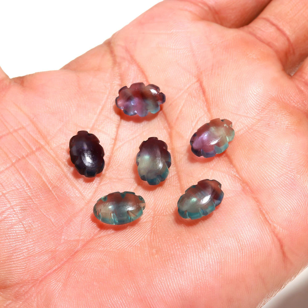 Pretty Rainbow Fluorite Clouds Shape Beads, Multi Fluorite Smooth Cloud Beads, Carved Cloud Gemstone Charms, 12 MM, Loose Carved Briolettes