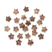 Raw Form Smokey Quartz Star Shape Beads, Brown Quartz Star Shape Gemstone For Jewlery, Loose Star Jewelry Beads 10 MM, Raw Stars Charm Beads