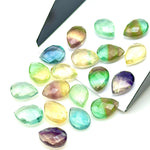 Load image into Gallery viewer, Rainbow Fluorite Faceted Pear Shape Beads, AAA+ Quality Teardrop Bead, 9X12 MM Colorful Briolette Beads, Matched Pairs, Jewelry Making Beads