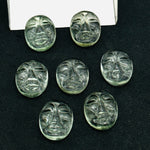 Load image into Gallery viewer, 1,2,3,4,5 Pcs Natural green Amethyst oval face Shape Carving, Hand carved fancy shape Gemstone, carved Gemstone jewelry Making,18X14 mm