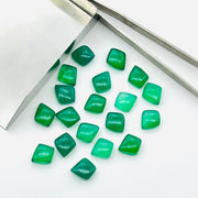 2,3,4,5,6 Pcs Natural Green Onyx Smooth Fancy Briolettes, Green Onyx Leaf Shape Loose Gemstone For Jewelry Making 8X10 MM, Jewelry Supplies