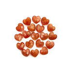 Load image into Gallery viewer, Red Sunstone Heart Briolette Beads: Faceted Gemstone, 8mm