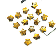 Natural Tiger Eye Faceted Stars Shape Briolettes, AAA Tiger Eye Star Shape Beads For Jewelry Making, Mini Gemstone Star Charms Beads, 8 MM