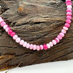 Load image into Gallery viewer, Lovely Candy Pink Opal Necklace, Handmade Beaded Necklace, 8 MM Opal Choker Beads Necklace, Shaded Opal Jewelry, Healing Stone, Gift For Her