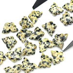 Load image into Gallery viewer, Natural Dalmation Jasper Butterfly Beads, Carved Gemstone Beads, Faceted Gemstone Carving Beads, Jewelry Making Wholesale Beads 14x10 MM