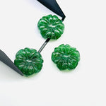 Load image into Gallery viewer, Natural Green Strawberry Quartz Flower Shape Carved Gemstone, Flower Shape Carving, Gemstone For Jewlery 17 mm, Craft Making Flower Charm
