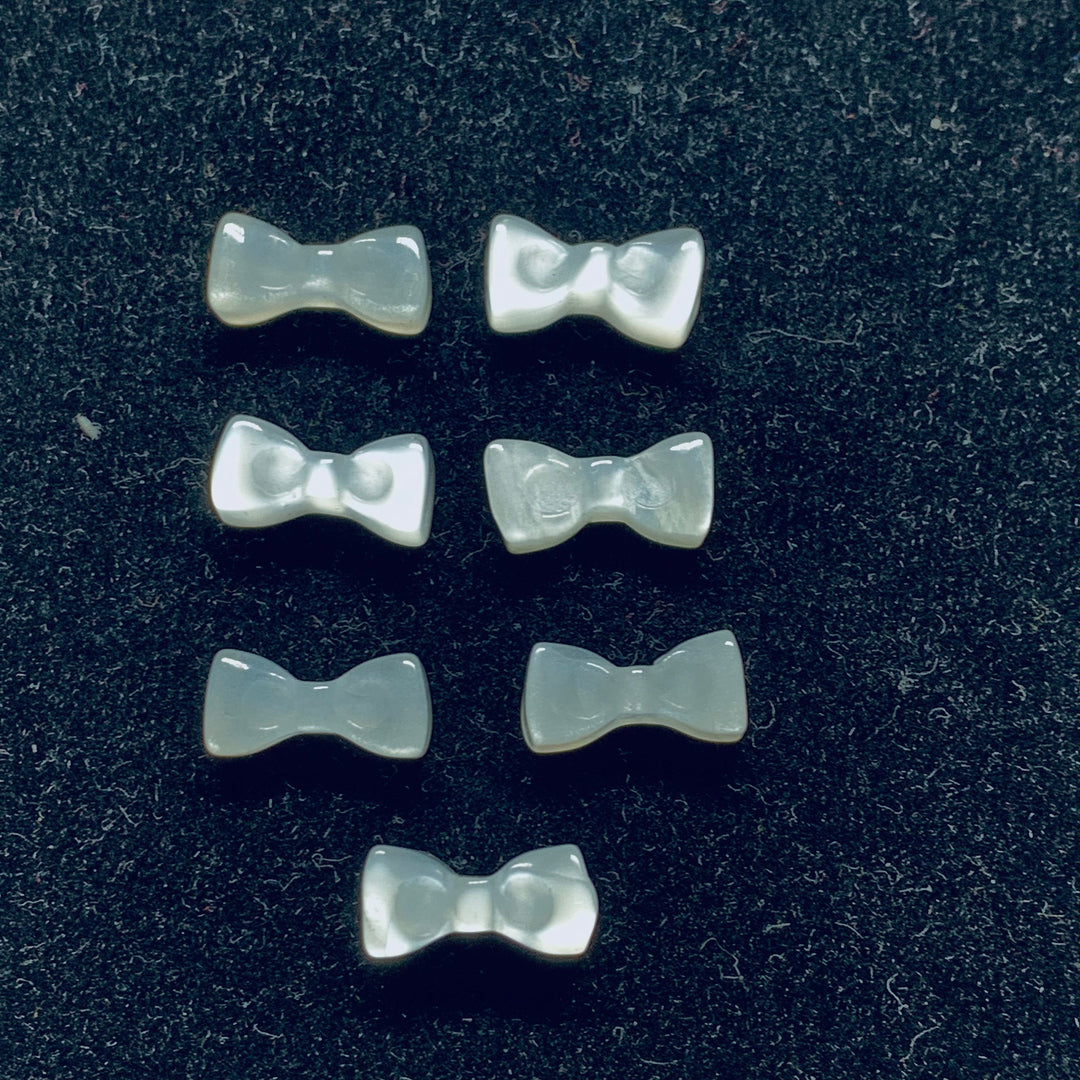 2,3,4,5 Pcs Natural Grey Moonstone Hand Carved Bow Shape, Bow Shape Gemstone For Jewellery, Bow Shape Gemstone, 12X6 mm