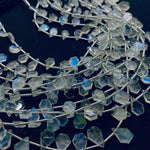 Load image into Gallery viewer, AAA Quality 100% Natural Rainbow Moonstone Fancy Shape Carving Beads Strand, 8 Inch Strand, Carved Gemstone, Gemstone For Jewellery 8X5 mm