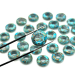 Load image into Gallery viewer, Amazing Copper Turquoise Donut Shape Gemstones, Turquoise Donut Carving, Healing Gemstone Beads, 12 mm Blue Turquoise Donut Smooth Beads