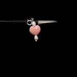 Load image into Gallery viewer, Fancy Pink Opal and Pearl Charms, Heart &amp; Oval Pearl Silver Charms, Gemstone Beads, Craft Making, 925 Silver Charms, Wholesale Gemstone