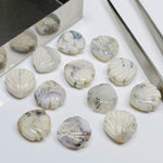 Load image into Gallery viewer, Natural Dendrite Opal Shell Shape Beads, Hand Carved Shell Briolette, Shell Shape Gemstone,Charms for Jewelry Making, 12 mm