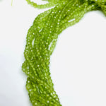 Load image into Gallery viewer, AAA Quality 100% Natural Peridot Faceted Round Shape Beads Strand, 12 inch Strand, Gemstone For Jewellery, 2 mm (Approx)
