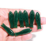 Load image into Gallery viewer, Natural Green Aventurine Fish Shape Beads, 10X30MM Loose Gemstone Fishes Charm, Reiki Healing Crystal Gifts, Sea Crystals