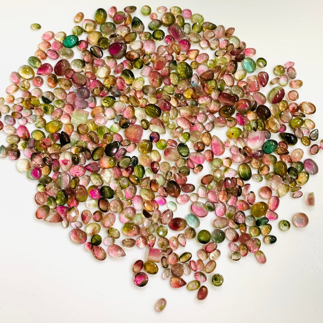 5,10,15,20,25pcs Attractive AAA Quality 100% Natural Bio Tourmaline Mix Shape Cabochons, Loose Gemstone, Gemstone For Jewelry 4-8 mm