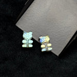 Load image into Gallery viewer, Beautiful Tiny Labradorite Teddy Bear Gemstone, 10X15 MM Carving Gummy Bear Beads For Jewelry, Natural Labradorite Teddy Bear Charms