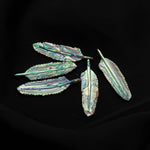 Load image into Gallery viewer, 1 Pc Hand Carved Mother of Pearl Feather Gemstone, Side Drilled, 42mm