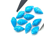 Load image into Gallery viewer, Blue Turquoise Conch Shell Shape Carving, Sea Turquoise Hand Carved Shell Shape Gemstone Beads, 18X10 MM, Loose Shell Gemstone