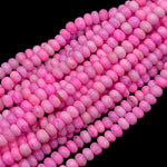 Load image into Gallery viewer, Beautiful Pink Opal Smooth Rondelle Beads, Plain Opal Beads for Jewelry Making, Wholesale Loose Opal Beads, 8MM Pastel Opal for Craft Making
