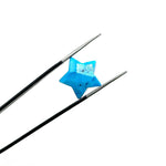 Load image into Gallery viewer, AAA Blue Turquoise Star Briolettes: Faceted Gemstone Beads, 15mm