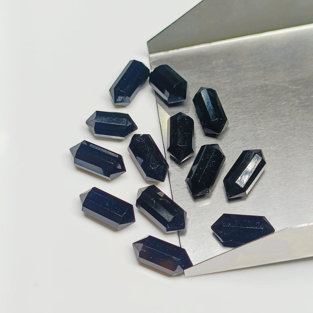 2,3,4,5,6 pcs 100% Natural Onyx calcydony Faceted Pencil Shape Loose Gemston, onyx calcydony Loose Gemstone, Gemstone For Jewellery 10X5 mm