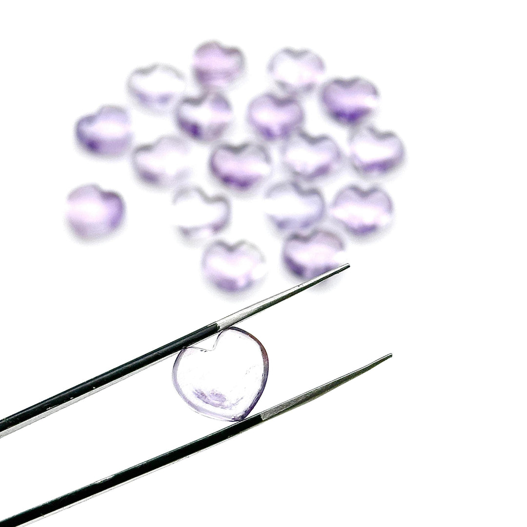 Natural Pink Amethyst Heart Shape Briolette's, Amethyst Smooth Heart Shape Beads, AAA Hand Carved Heart Charms, Jewelry Making Beads 12 MM