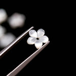 Load image into Gallery viewer, Mini Pearl Jasmine Flower for Jewelry Making, Mother of Pearl Flower Shape Carving, Pearl Flowers, 8 MM Center Hole Bead