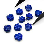 Load image into Gallery viewer, Natural Lapis Lazuli Hand Carved Dog Paw, AAA+ Quality Gemstone Flat Back Paw Carving, 13 MM Paw Charm, Dog/Cat Cute Paws for Jewelry