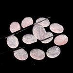 Load image into Gallery viewer, Natural Rose Quartz Carved Oval Shape Beads, Hand Carved Gemstone Beads, Loose Carving Beads 12X16 MM Rose Quartz Oval Charms