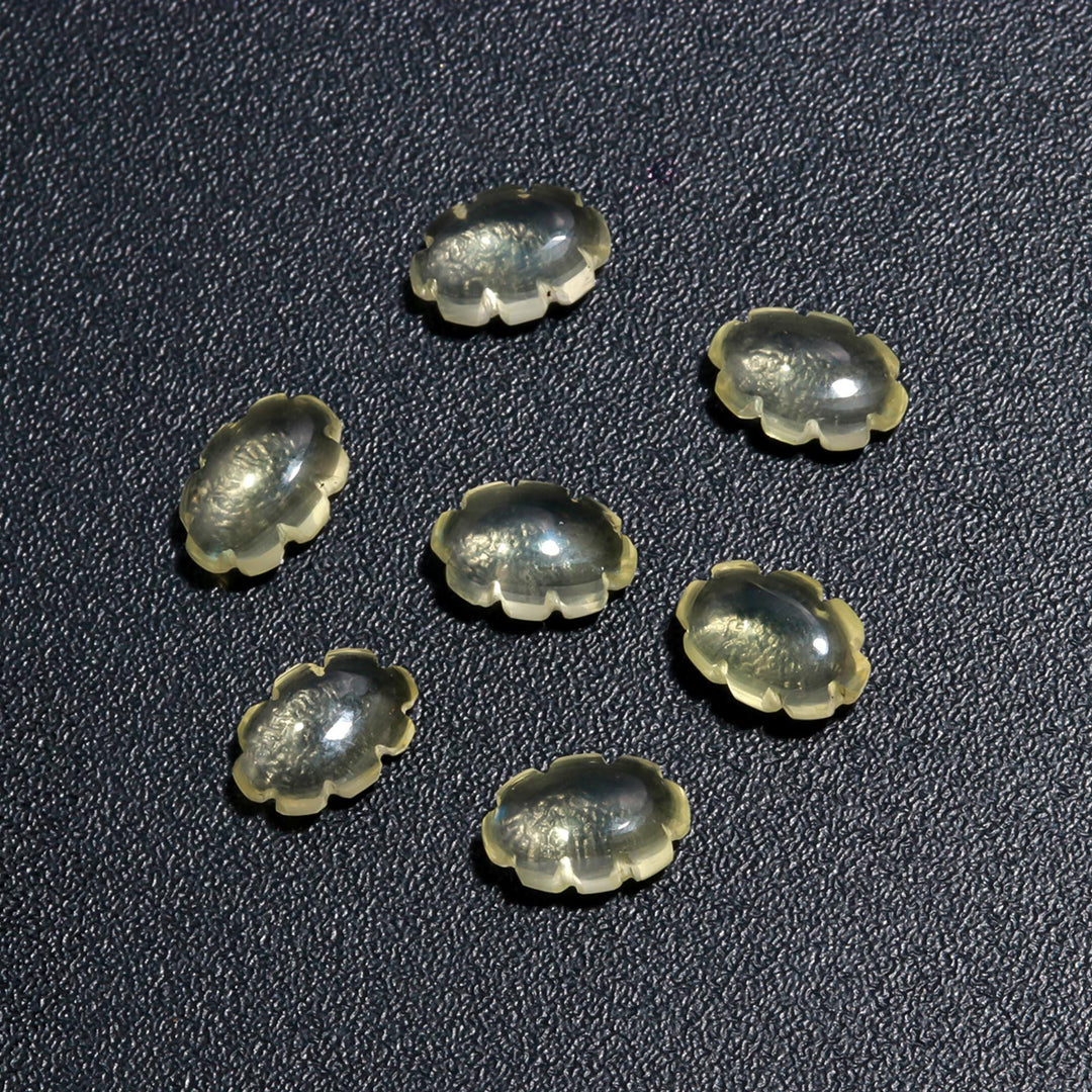 Lemon Quartz Clouds Shape Beads, Natural Lemon Quarz Smooth Cloud Shape Gemstone Beads, Hand Carved Charms, 12 MM, Loose Carved Briolettes