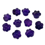 Load image into Gallery viewer, Natural Amethyst Hand Carved Dog Paw, AAA+ Quality Gemstone Paw Carving, 13 MM Paw Charm, Dog Cute Purple Paws for Jewelry, Craft Making