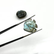 Flashy Labradorite Fish Shape Beads, AAA Labradorite Fish Hand Carved Beads, Marine Fishes, Deep Sea Gemstone Fishes 16X17 MM, Fish Pendant