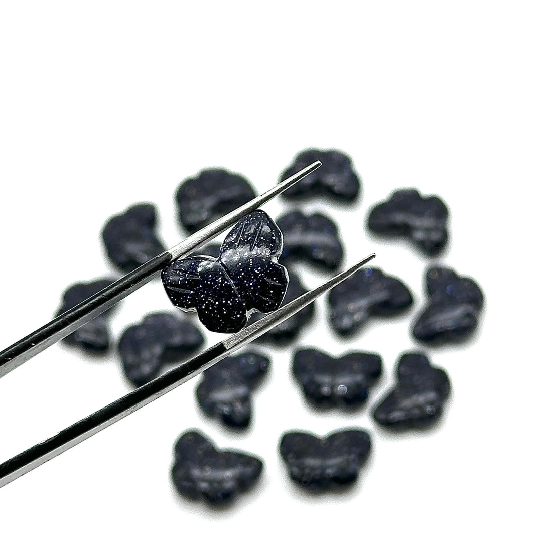 AAA Black Sunstone Butterfly Shape Beads, Black Sunstone Hand Carved Butterfly Briolettes, Gemstone Carvings, 13 MM Mini Butterfly Charms