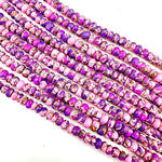 Load image into Gallery viewer, Purple Pink Copper Turquoise Beads, Copper Turquoise Faceted Rondelle Beads, 8-10 mm, 4 Inch Line, Wholesale Beads, Jewelry Making Beads