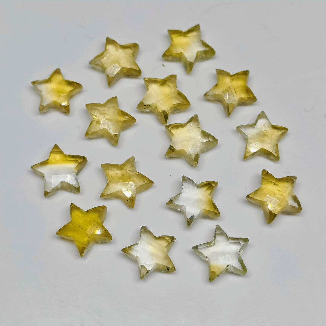 AAA Natural Citrine Star Shape Briolettes, Citrine Faceted Carved Star Shape Beads, Star Shape Gemstone Charms, 10 MM Yellow Star Beads