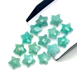 Load image into Gallery viewer, Natural Amazonite Star Shape Briolettes, Carved Star Shape Beads, Amazonite Faceted Star Charms, Wholesale Loose Beads for Jewelry, 12 MM