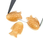 Load image into Gallery viewer, Natural Peach Moonstone Fish Carving Gemstone, Hand Carved Fish Gemstone, Jewelry Making Gemstones, 17X26 MM Fish Charm, Carved Crystal
