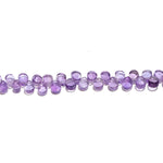 Load image into Gallery viewer, Natural Amethyst Pear Shape Beads, Purple Amethyst Smooth Pear Side Drill Beads for Jewelry Making, 7 Inch, 8-9 MM