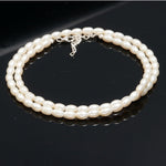 Load image into Gallery viewer, Beautiful White Pearl Necklace, Smooth Oval Pearl Beads Necklace, 6 MM Pearl Necklace, Party Wear Necklace for Her, Bridesmaid Gifts