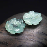 Load image into Gallery viewer, Natural Aquamarine Overlapped Flower Shape Stone, Hand Carved Aquamarine Flower Gemstone for Jewelry Making, 20 MM Crystal Gifts