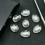 Load image into Gallery viewer, 2,3,4,5pcs A-one Quality crystal quartz freeform Rosecut, faceted rosecut, gemstone for jewelry, jewelry making rosecut 10X14 mm