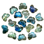 Load image into Gallery viewer, AAA Flashy Labradorite Butterfly Shape Beads, Blue Labradorite Carved Butterfly Briolette, Labradorite Gemstone, 13 MM Loose Wholesale Beads