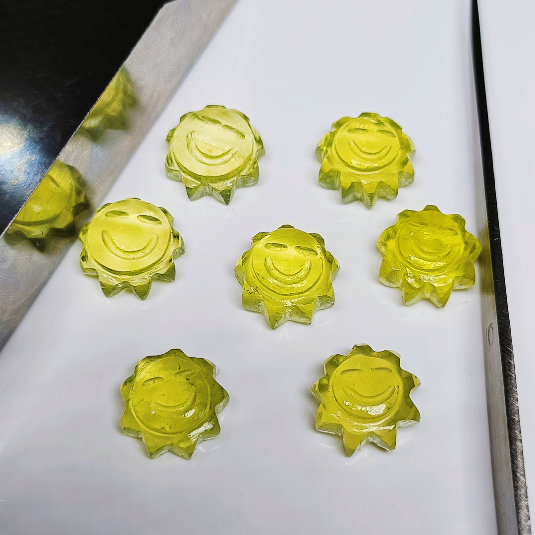 2,3,4,5,6 pcs 100% Natural Lemon Quartz Fancy Shape Carved Gemstone, Loose Gemstone, Fancy Shape Gemstone for Jewlery, Carved Gemstone 12 mm