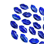 Load image into Gallery viewer, Natural Lapis Lazuli Lips Shape Beads, Hand Carved Lips Shape Gemstone Beads, Lips Shape Fancy Charms, 14X8 MM, Blue Lips Briolettes Beads