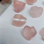 Load image into Gallery viewer, 2,3,4,5,6 pcs100% Natural Rose quartz twisted heart Shape Carved Gemstone,Loose Gemstone, fancy Shape Gemstone Jewlery,Carved Gemstone 12 mm
