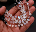 Load image into Gallery viewer, Natural Flashy Diamond Cut Side Drill Beads, Faceted Cut Stone Drill Beads for Jewelry Making, 5-8 MM, Blue Flashy Beads, 4 Inch Strand