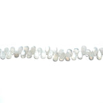 Load image into Gallery viewer, Natural White Moonstone Pear Shape Beads, Flashy Moonstone Smooth Pear Side Drill Beads, Fancy Pear for Jewelry Making, 7 Inch, 8-9 MM