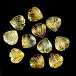Load image into Gallery viewer, AAA+ Quality Natural Citrine Shell Shape Beads, 8 MM Hand Carved Citrine Seashell, Tiny Carved Beads, Shell Charms, Jewelry and Craft Making