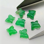 Load image into Gallery viewer, Carved Green Strawberry Butterfly Gemstone Beads: 14mm Charms