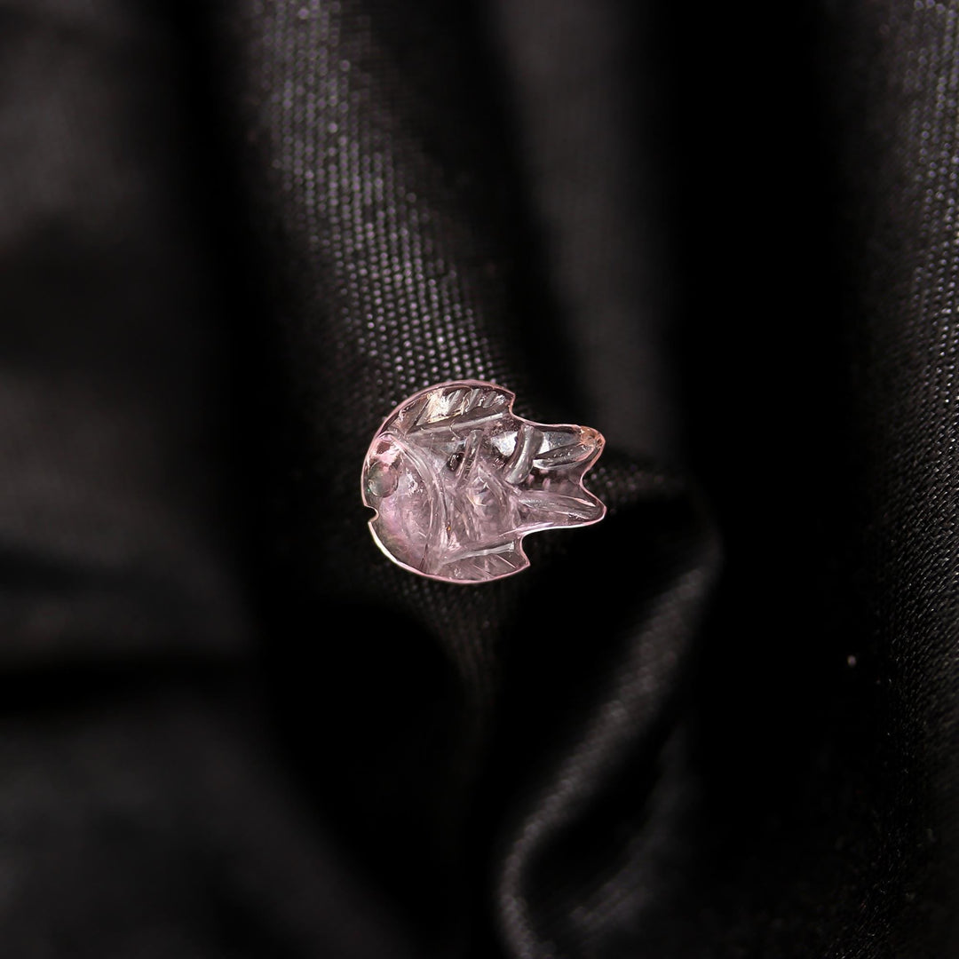 Baby Pink Tourmaline Carved Fish Shape Stone, Feminine Energy Fish Gemstone for Gifts, Home Decor, Crystal Gifts 12 MM